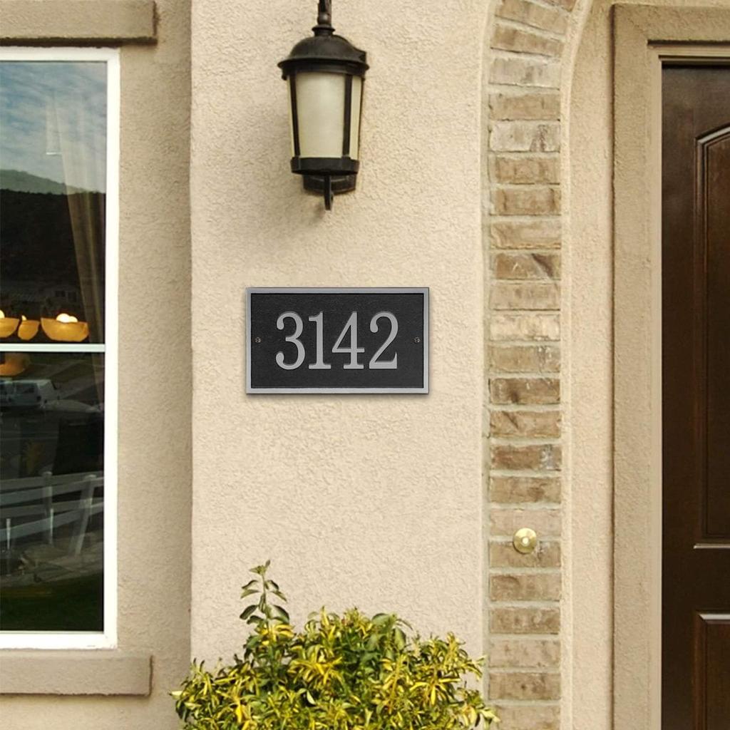 Handcrafted Address Plaque - House Sign Number Wall Plaque (11" x 6.3") Personalized House Sign for House, Apartment, Office, 911 Visibility Signage,