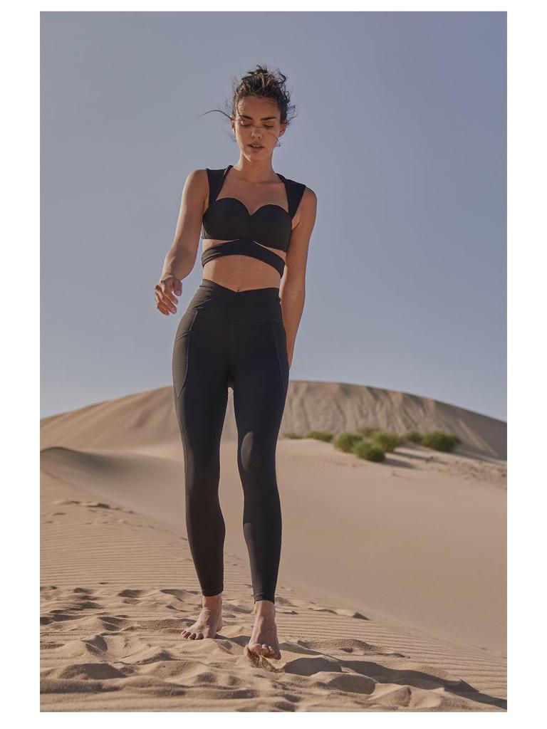 Женский комплект одежды для йоги и пилатеса Cross-Border: Штаны для йоги с высокой талией и мягкий спортивный бюстгальтер.