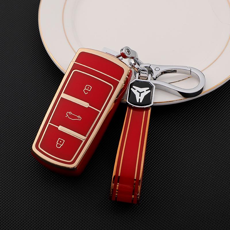 Volkswagen Magotan B7, CC, Passat Variant Key Case for Men & Women - Stylish Shell with Buckle