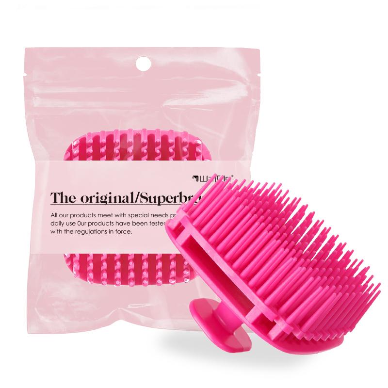 1pcs Silicone Shampoo Brush Head Scalp Massage Hair Brush Bath Shower Body Scruber High-quality Exfoliator Salon Styling Tools