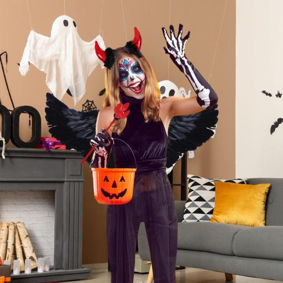 Косплей Крыло ангела Детский набор крыльев ангела с повязкой на голову и волшебной палочкой феи