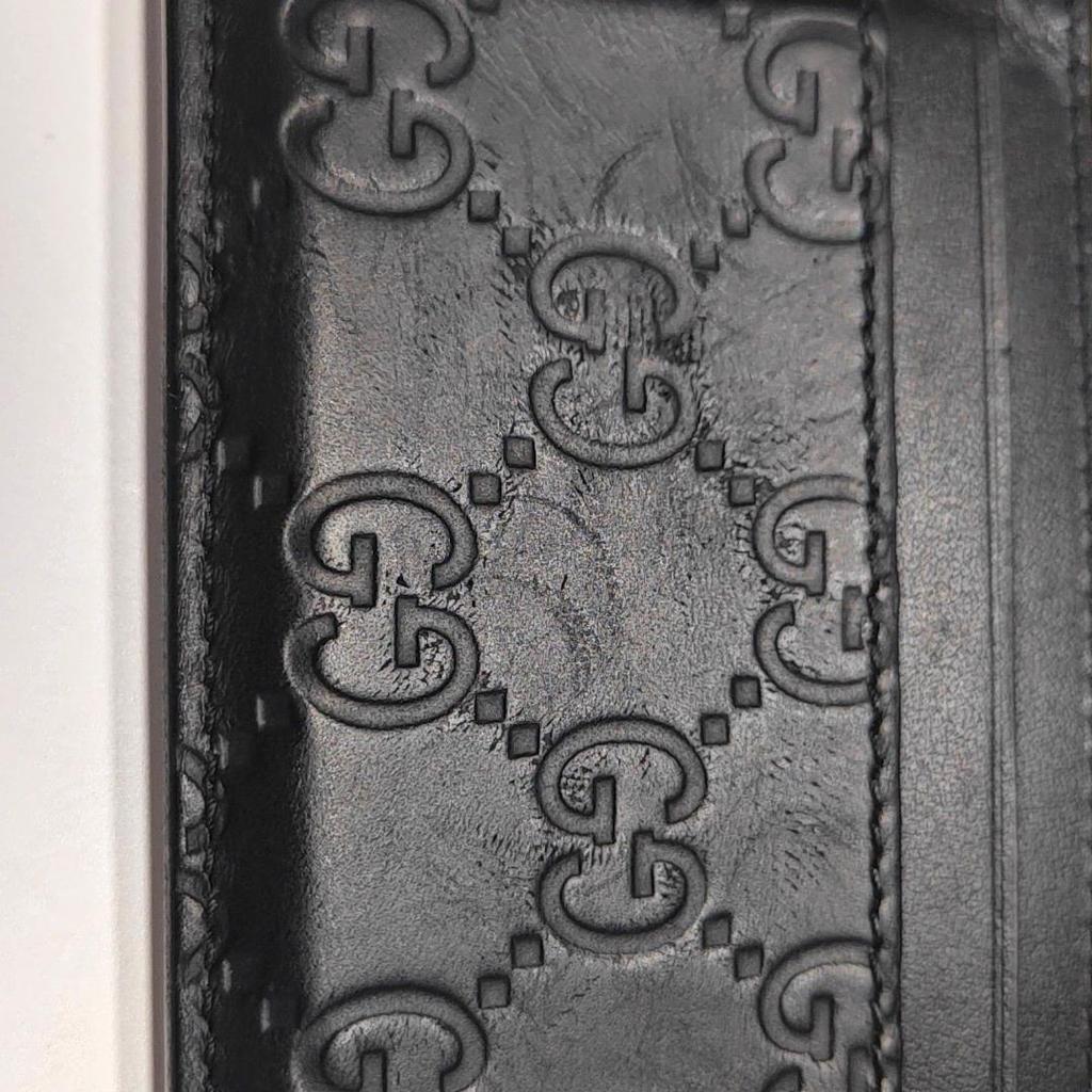 [Pre-Owned] Gucci Signature Card Case 'Black' - Good #J1H6GY