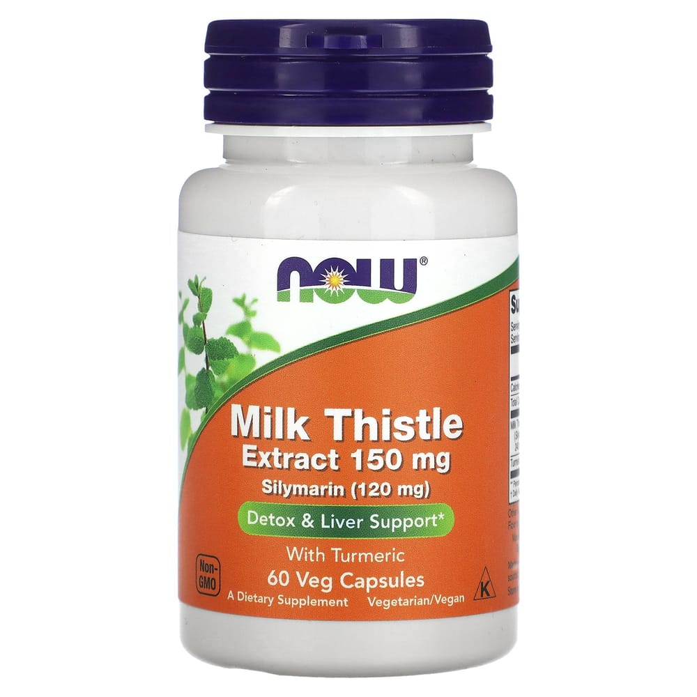 Now Foods Milk Thistle Extract with Turmeric 150mg, 60 Veggie Capsules