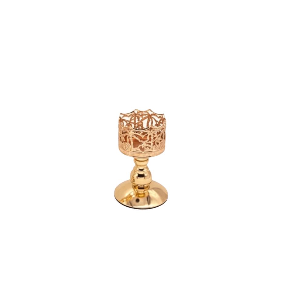 Iron Art Hollow Carved Candlestick Vintage Tall Candle Holder Ornaments Wedding Table