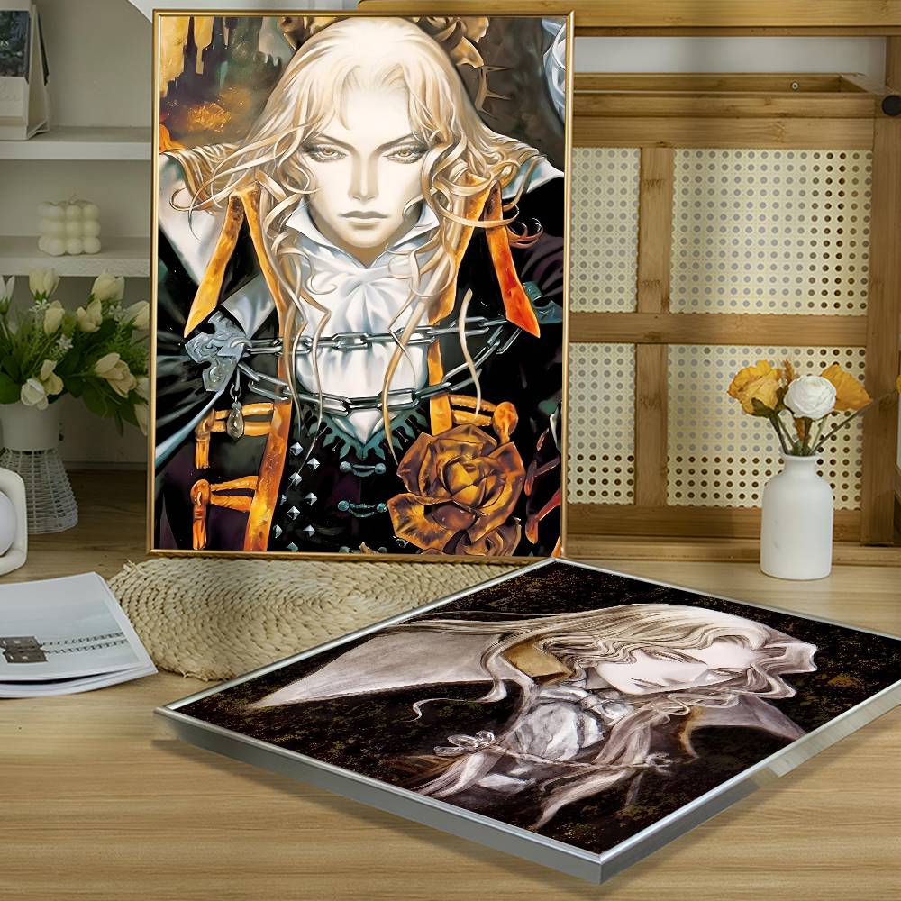 1 шт. Игровой плакат-наклейка Castlevania, водостойкая настенная art для гостиной, спальни, домашнего декора