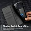 EUCAGR Кожаный чехол-бумажник из углеродного волокна и ПУ-кожи для Xiaomi 17T Pro с отделениями для карт Для Xiaomi 17TPro