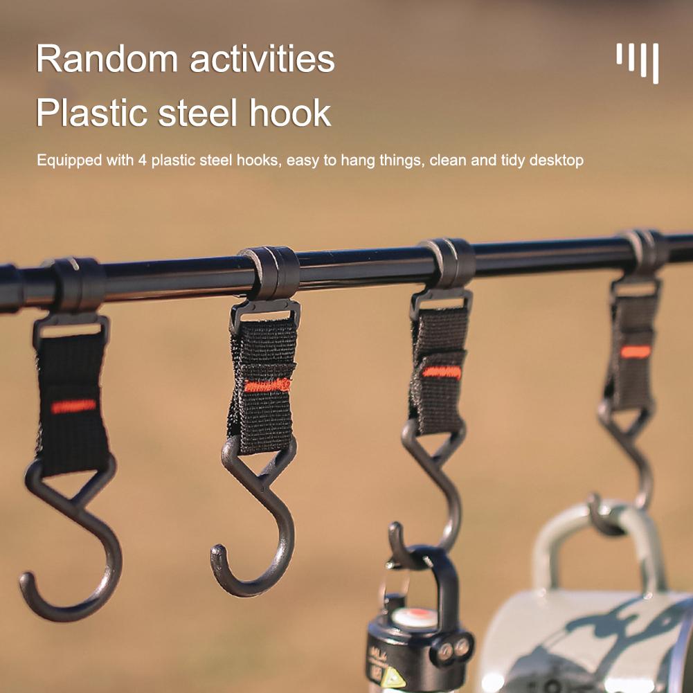 Camping Table Storage Rack Multi-functional BBQ Tableware Rack Adjustable Lightweight for Picnic Barbecue Travel Hiking Supplies