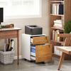 Two Drawer Lockable Filing Cabinet Wood Effect