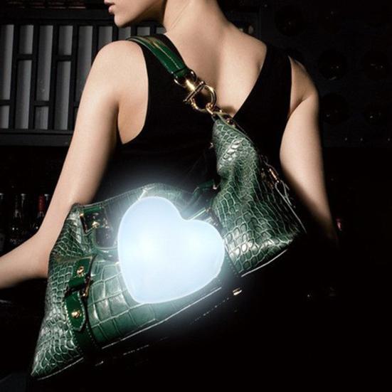 Purse Glow Heart Light Handbag Purse Lamp 2 Modes Adjustable Touch Sensor Activation Purse Glow