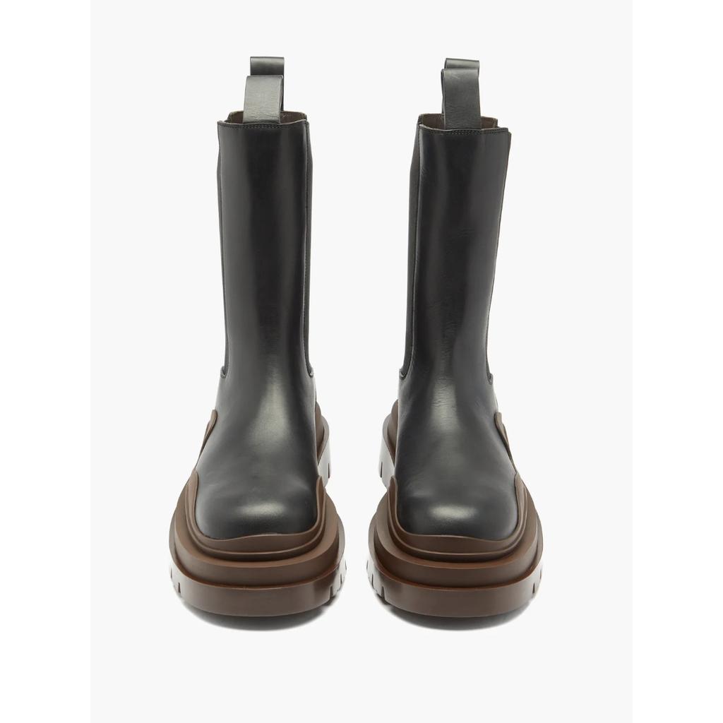 Зимние коричневые женские ботинки на толстой подошве с высоким голенищем из шерсти женские туфли на платформе ботинки челси короткие ботинки на высоком каблуке женские