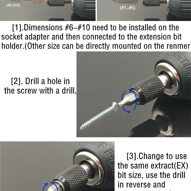 Набор для извлечения поврежденных винтов, разборные винты, шпилька, скользящие зубцы, снос, зачищенные инструменты для удаления сломанных винтов