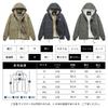 Boa Hooded Fleece Jacket Windproof Cold Protection Mountain Climbing Commuting Work Clothes Casual Winter 1883 [Manatsulife] Men's (3XL, Black)