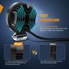 Nilight 4.5Inch 42W 4200LM Amber LED Light Pods Round Flood Lights for Off Road, Roof & Fog - 16AWG Wiring Harness Kit-2 Leads