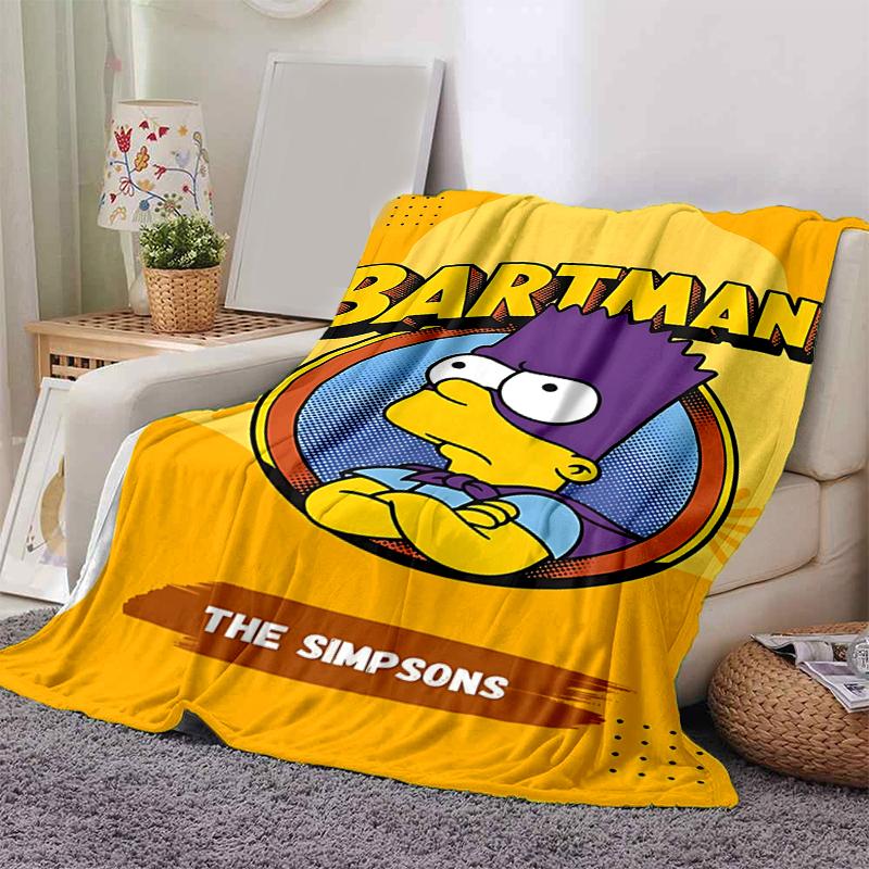 1Pc Bartman Simpson Adventure Blanket Soft And Comfortable Casual Warm Camping Travel Christmas Halloween Gift M292170