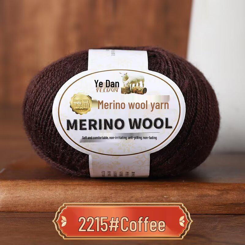 Пряжа из мериносовой шерсти средней толщины ручной вязки для свитеров, шарфов, шапок - 213 Овечья шерсть - 3 нити