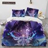 Аниме Genshin Impact Game Комплект постельного белья для мальчиков и девочек Twin Queen Size Пододеяльник Наволочка Кровать Детская Взрослая Домашний Текстиль Текстиль