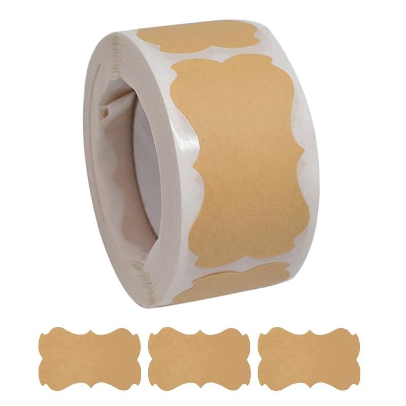 Наклейки из крафт-бумаги, этикетки для баночек со специями на кухне, канцелярские товары ручной работы, подарочные бирки, бумажные рождественские украшения, самодельные наклейки для запечатывания конвертов