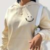 Women's Hoodie Printed Smiling Face Pattern Oversized Women's Loose Top Y2k Style Hoodie Autumn And Winter Pure Cotton Hoodie