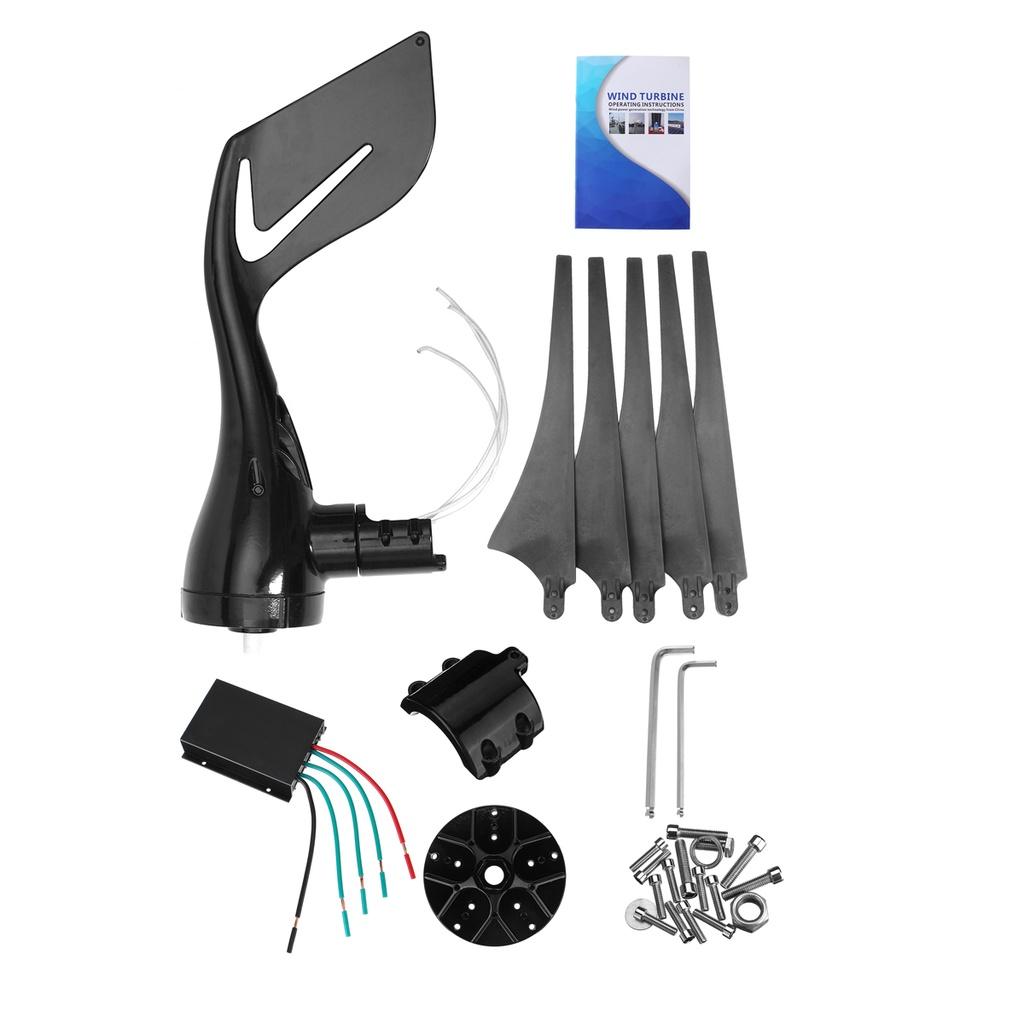 Ветряной генератор 12 В/24 В, 3000 Вт с контроллером, 5 лопастей, маленькая ветряная турбина для домашнего использования, низкий уровень шума, высокая эффективность