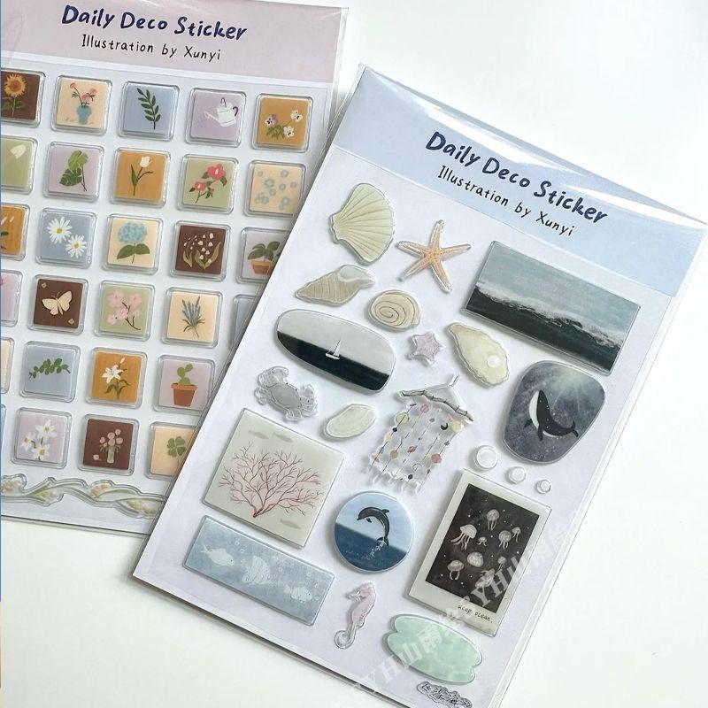 Милый торт пруд желаний 3D рельефная смоляная наклейка чехол для телефона для девочки ноутбук прозрачная желейная наклейка канцелярские товары блокнот DIY украшение