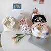 Сумка для ланча, хлопковая сумка Bento, сумка для пикника, симпатичная эко-сумка, переносная сумка с заячьими ушками, сумки для хранения продуктов для женщин и детей