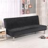 Velvet Plush Armless Sofa Bed Cover Folding Seat Slipcover Modern Stretch Sofa Bed Covers Elastic Couch Protector Home Hotel