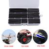 150pcs/set RC Wire Cable Sleeving Wrap 2:1 Heat Shrinking Tubing Tube Black