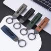 Leather Metal Car Keychain Keyring Key Holder For Toyota C-HR Prius RAV 4 Camry Corolla Land Cruiser 200 Styling Accessories