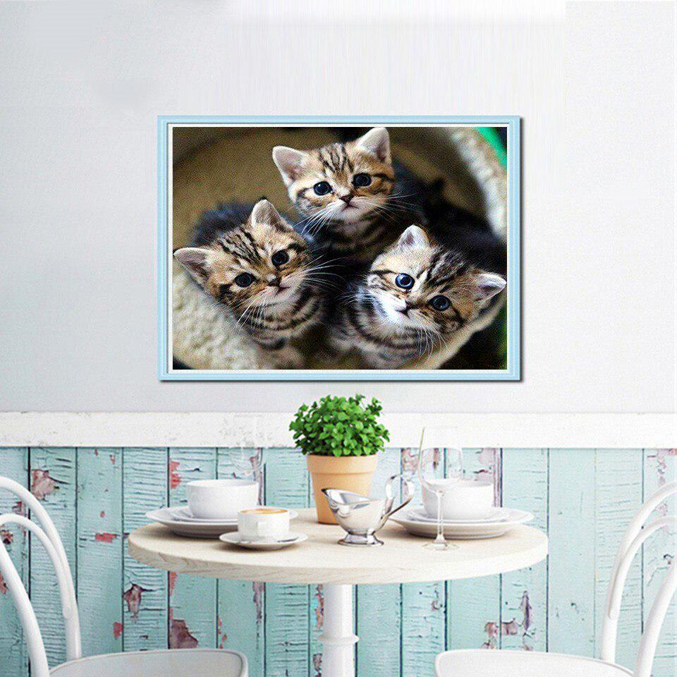 Алмазная мозаика животных 5D DIY Алмазная картина Вышивка Кошка Стразы