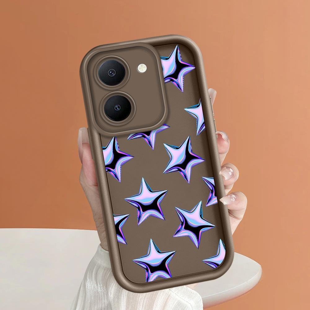 Мягкие силиконовые квадратные лестницы с мультяшным узором, полное покрытие, защита камеры, противоударный чехол для iPhone Infinix Tecno Vivo