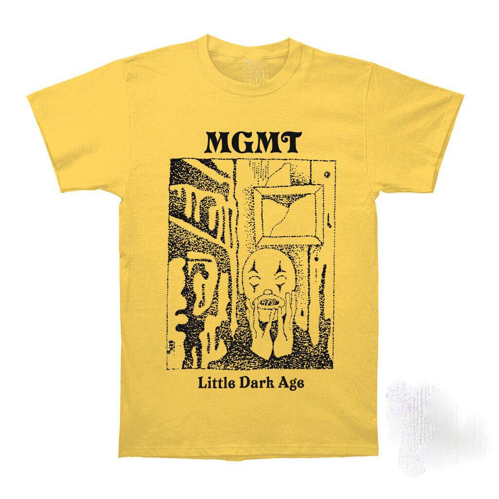 Vtg MGMT Band Little Dark Age Cotton Yellow All Size Unisex Tee Shirt HH09