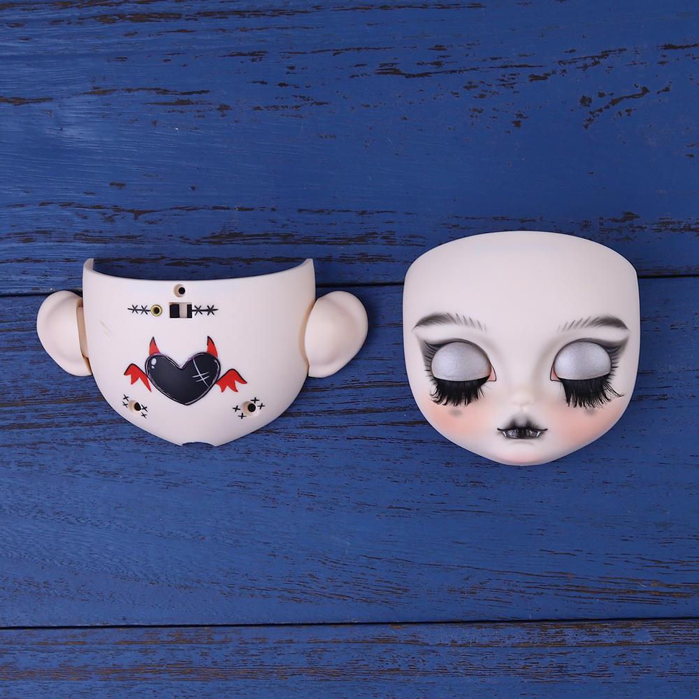ICY DBS Ooak Blyth Doll Hand-Painted Face Custom Panel Including Back Plate Screws Carved lips 1/6 BJD Anime Girl