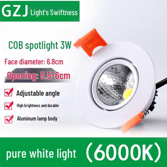 Recessed 20W Spotlight Downlight for Clothing Stores, 15-30W Commercial Ceiling Light