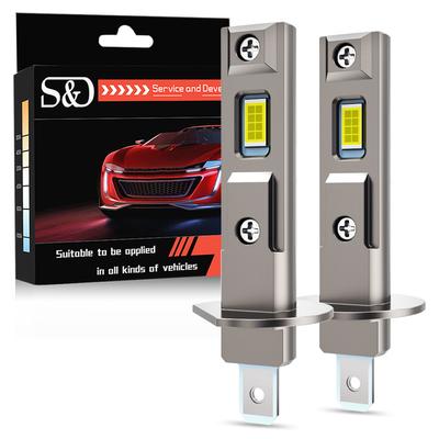 2 шт. 25000LM H1 H3 светодиодные лампы для фар Mini Canbus H1 светодиодные лампы 40 Вт CSP для автомобильных фар без вентилятора DRL свет авто диодные противотуманные фары 12 В 6000 К белые