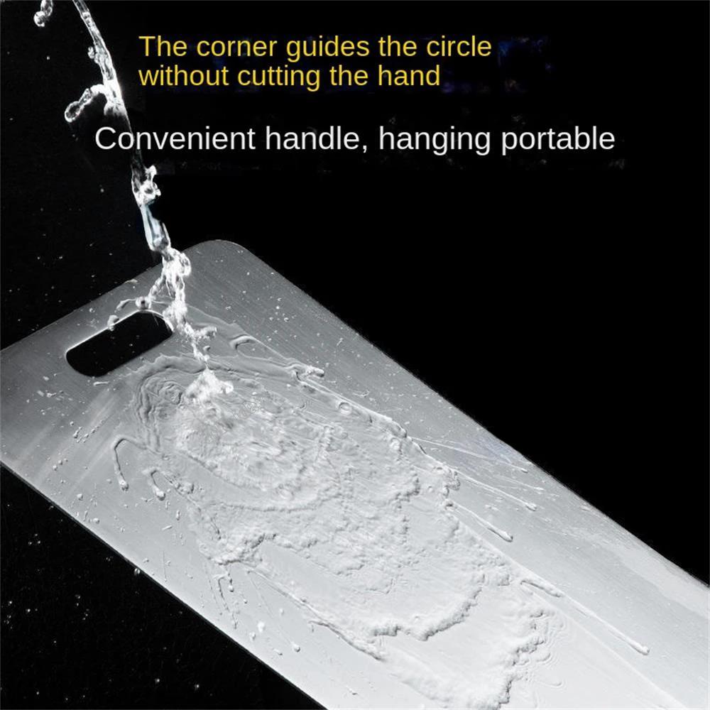 Двусторонняя разделочная и замешивающая доска из немецкой нержавеющей стали марки 316 с антибактериальными и дезодорирующими свойствами