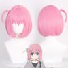 Juvenile Yuri Goto Cos Wig Pink Bob Lonely Rock Heat Resistant Synthetic Hair Halloween Party Wigs  Anime Accessories