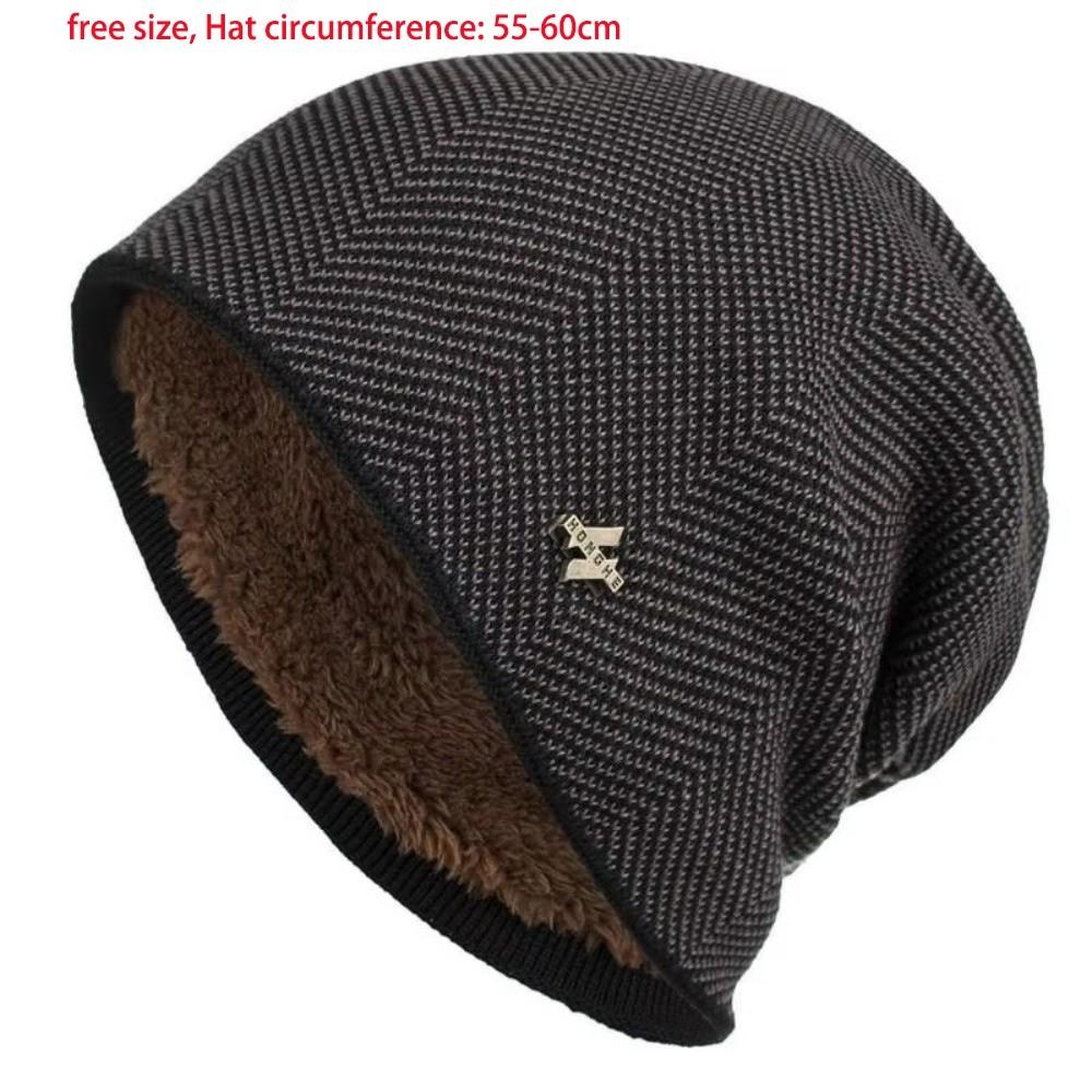 Thick Knit Warm Winter Hat Unisex Outdoor Sports Hat Simple Thick Knitted Hat Winter Activities