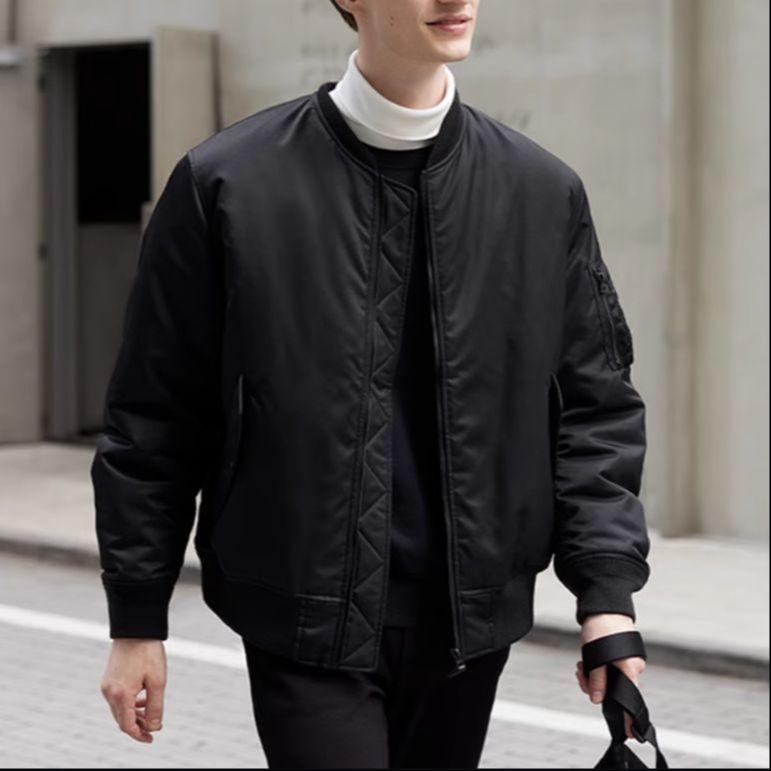 Uniqlo Спортивная повседневная куртка на молнии Унисекс куртки Черный 459618-09