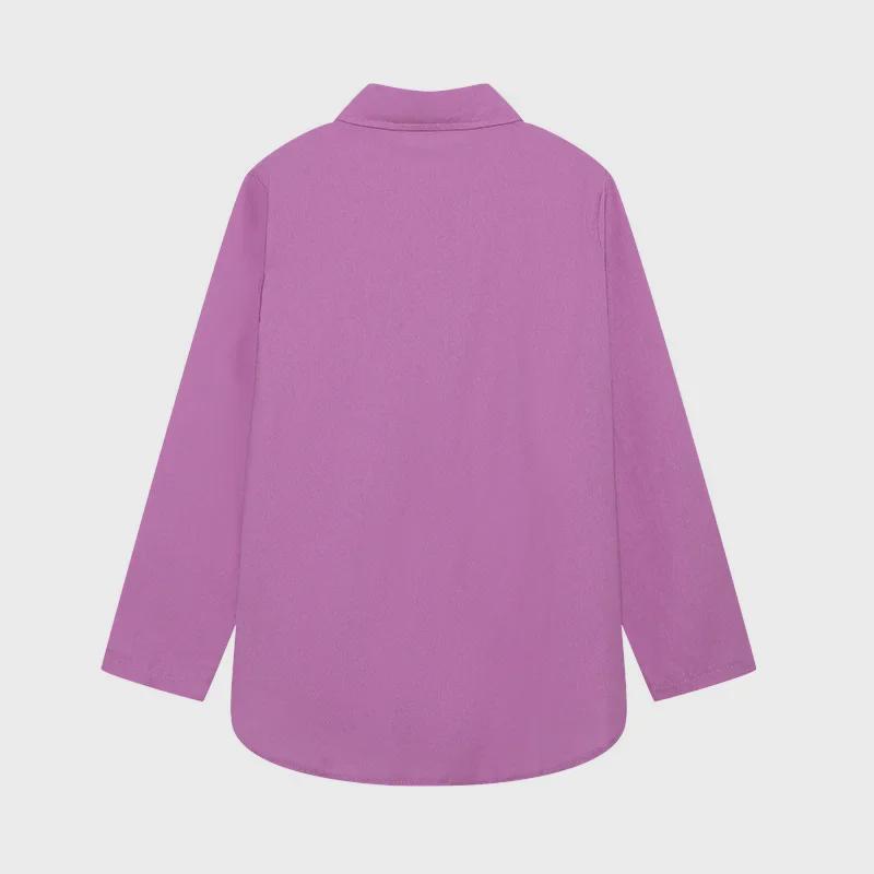 2023 Women's Casual Two-Piece Suit: Lapel Long-Sleeve Shirt & Wide-Leg Pants for Spring & Autumn