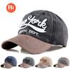 Embroidery NEW YORK Washed Cotton Baseball Cap Men's Splicing Baseball Cap Korean Version