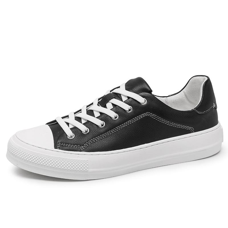 Мужские кеды для скейтборда из натуральной кожи, мужские удобные универсальные повседневные спортивные туфли для скейтборда, весенняя мода, дышащие кроссовки для ходьбы