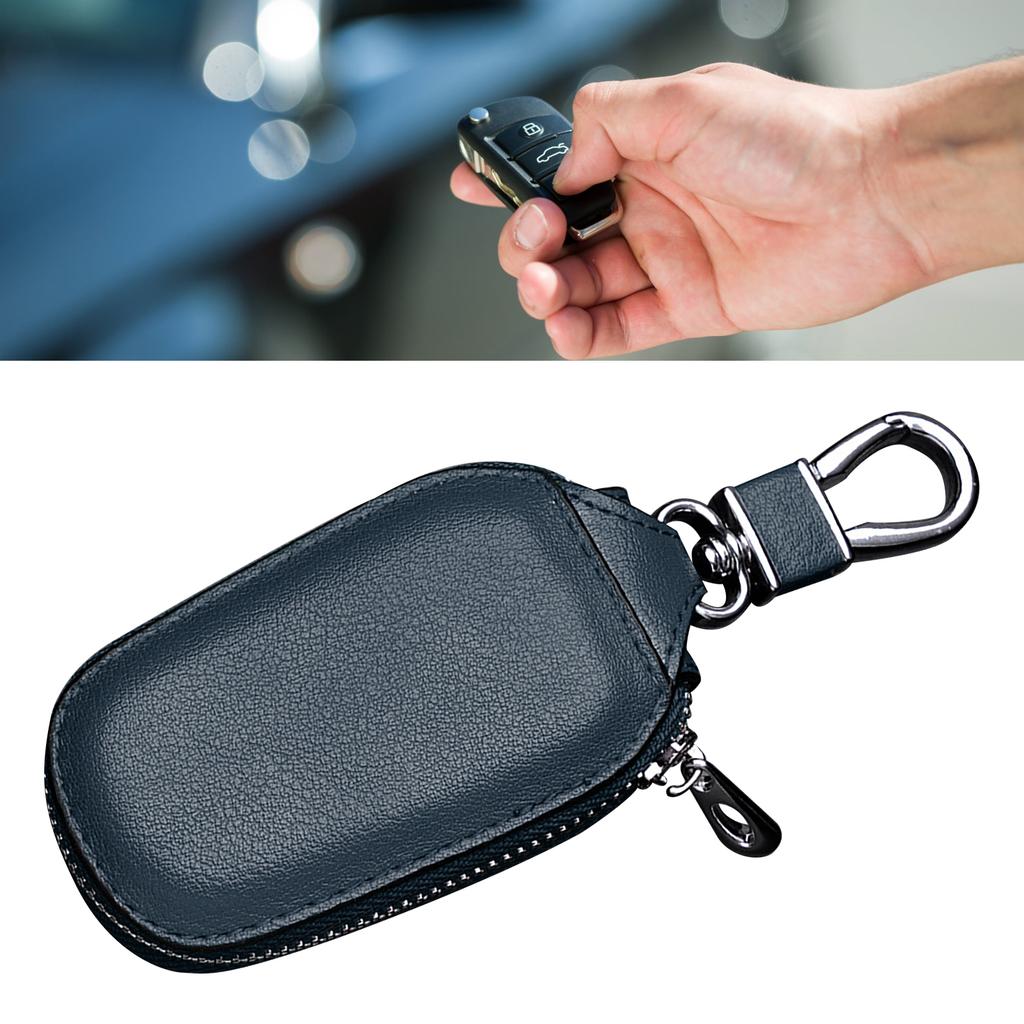 Держатель для брелока автомобильного ключа, универсальный, большой вместимости, поясное крепление, прочный чехол для автомобильного ключа для дома, мужчин, офиса, синий