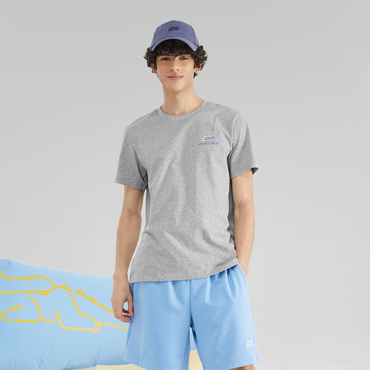 Skechers Футболка унисекс из коллекции Sports Life, размер Medium, цвет Heather Gray, артикул L223U046-004F