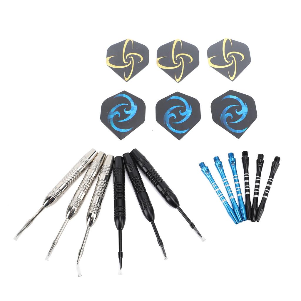 Dart Set Professional Knurled Fluted Design Dart Body Steel Tip Dart Set for Party Game Home