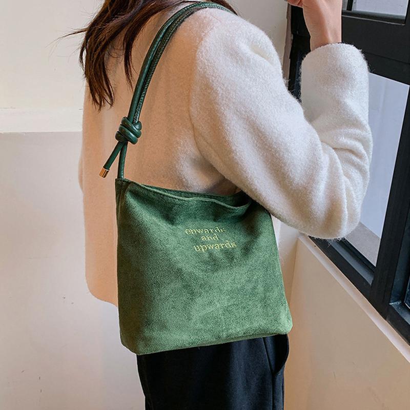 Yogodlns Замшевая сумка Повседневная веревочная пряжка Дизайн Многоцветная сумка через плечо Регулируемые ремни Тоут Рабочая сумка через плечо