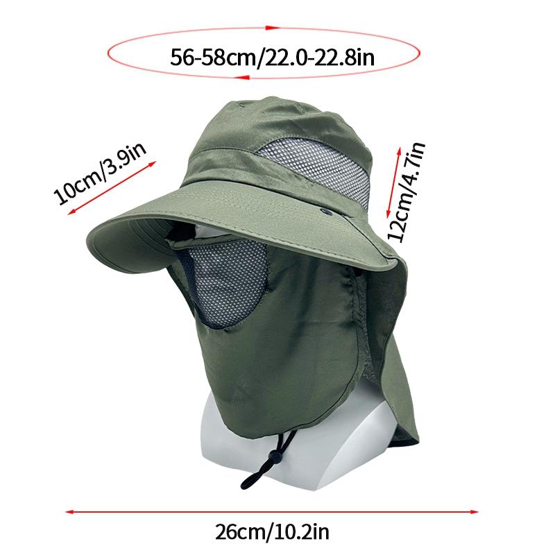 Summer Outdoor Sun Hats for Men Women Removable Hunting Fishing Sun Cap Hiking Camping Visor Wide-Brimmed Hat Fisherman Hat