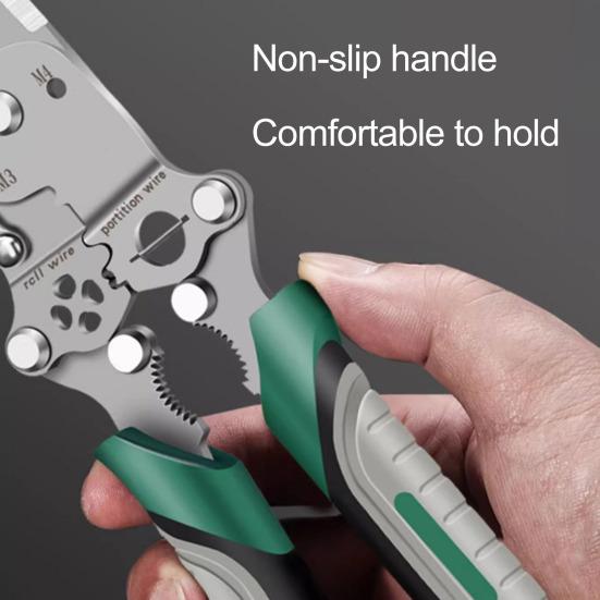 18-in-1 Foldable Wire Stripper Ergonomic Handle Portable Multifunctional Wire