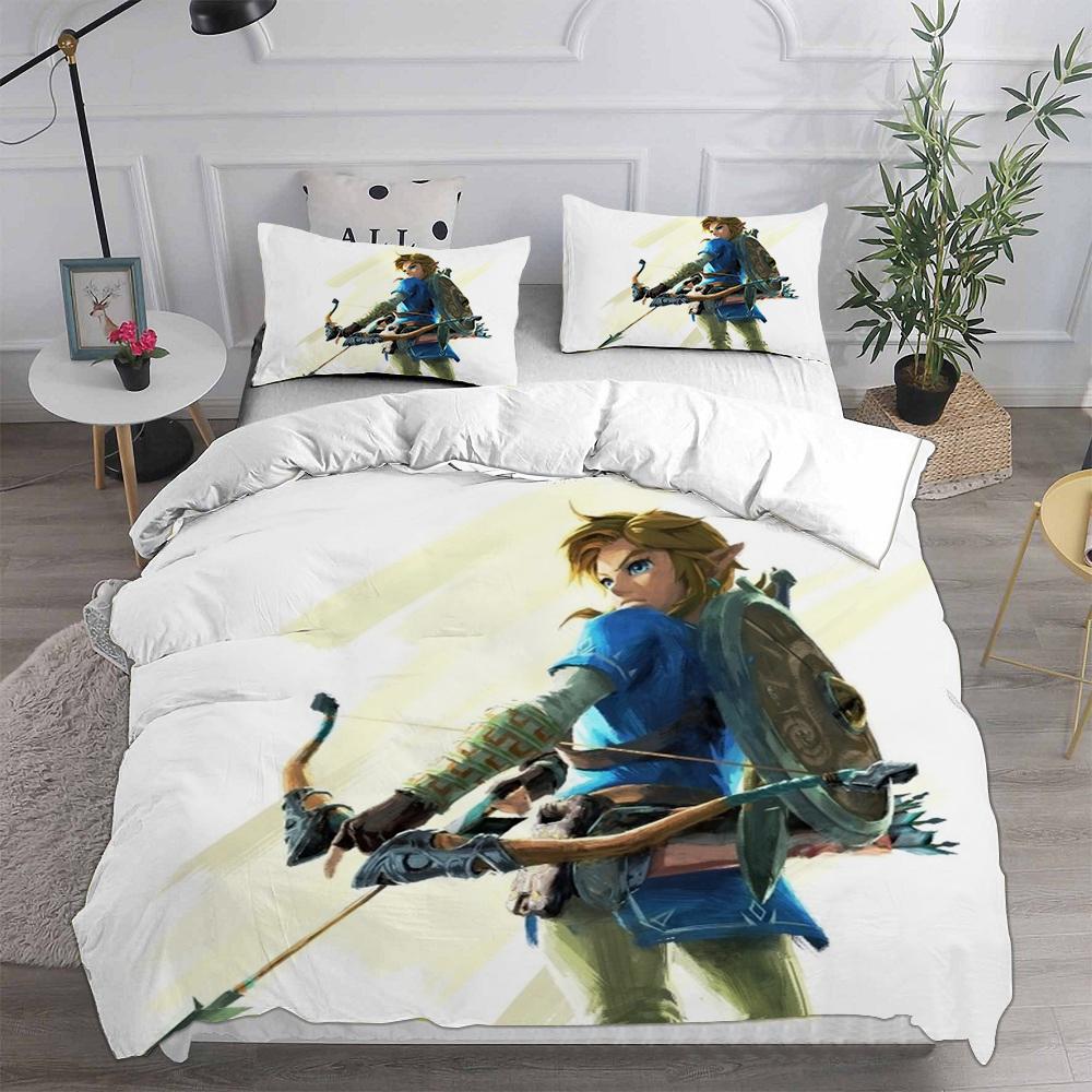 Anime Legend of Zelda Comforter Quilt Bed Cover Duvet Cover Pillow Case 2-3 Pieces EU Single EU Double US Twin Sets Kids Adult