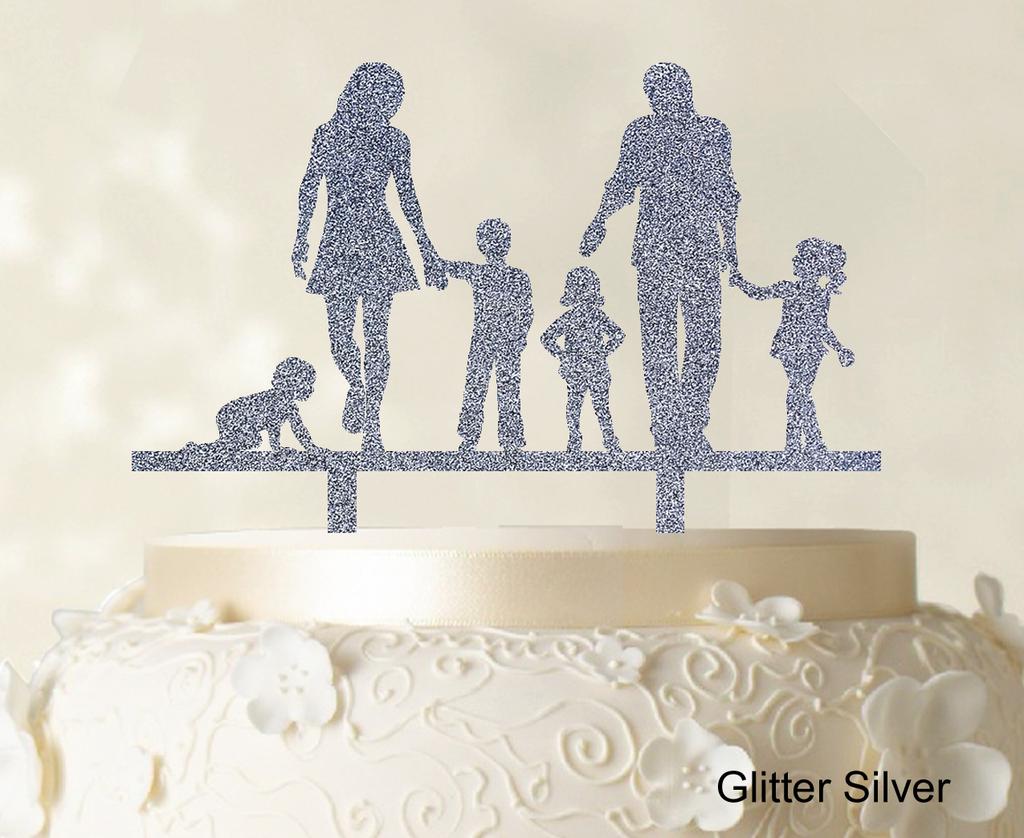 Персонализированный семейный торт Топпер на заказ силуэт свадебный торт Топпер украшения торта доступен вариант 6 "-7" дюймов