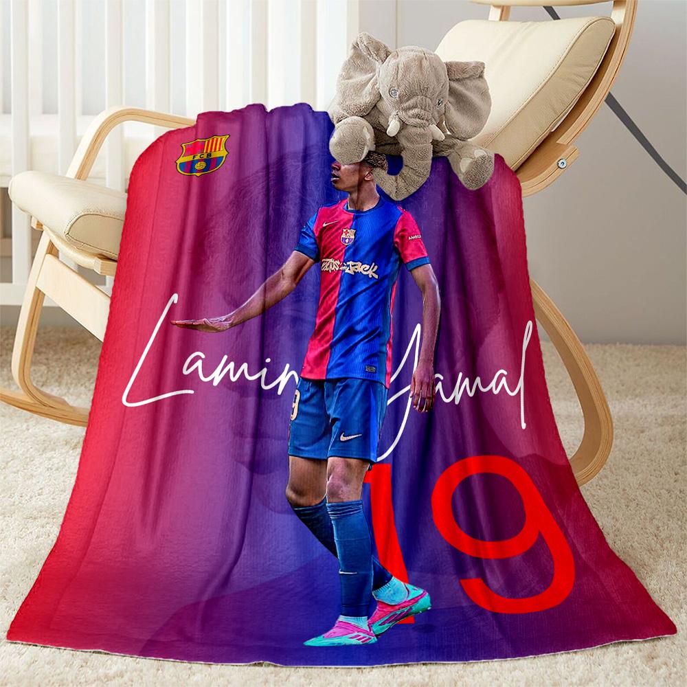Lamine Yamal's Spain's Soccer Stars Blanket Comfortable Perfect for Sofa Bed Couch for All Occasions Modern Ideal Gift For Birthday Valentine'S Day